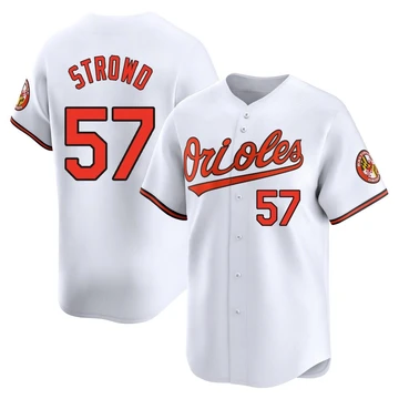 Youth Baltimore Orioles Kade Strowd ＃57 White Limited Home Jersey