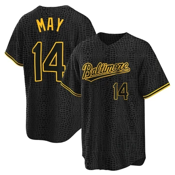 Youth Baltimore Orioles Lee May ＃14 Black Replica Snake Skin City Jersey