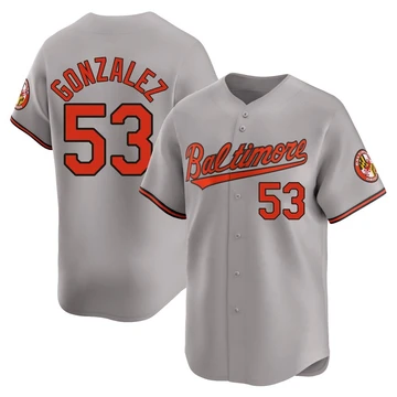 Youth Baltimore Orioles Luis Gonzalez ＃53 Gray Limited Road Jersey