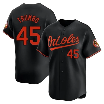 Youth Baltimore Orioles Mark Trumbo ＃45 Black Limited Alternate Jersey