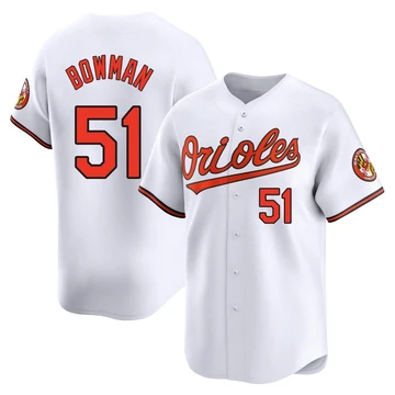 Youth Baltimore Orioles Matt Bowman ＃51 White Limited Home Jersey