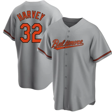 Youth Baltimore Orioles Matt Harvey ＃32 Gray Replica Road Jersey