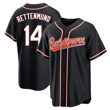 Youth Baltimore Orioles Merv Rettenmund ＃14 Black Replica Fashion Out Jersey