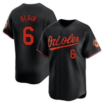 Youth Baltimore Orioles Paul Blair ＃6 Black Limited Alternate Jersey