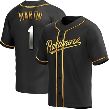 Youth Baltimore Orioles Richie Martin ＃1 Gold Replica Black en Alternate Jersey