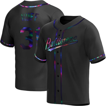 Youth Baltimore Orioles Sam Huff ＃31 Black Replica Holographic Alternate Jersey