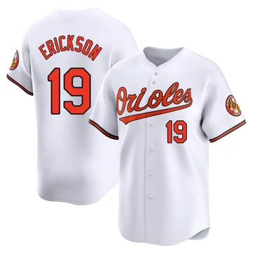 Youth Baltimore Orioles Scott Erickson ＃19 White Limited Home Jersey