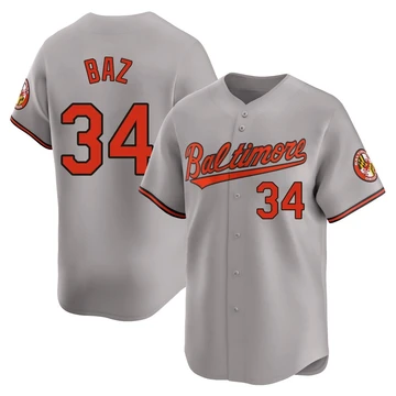 Youth Baltimore Orioles Shane Baz ＃34 Gray Limited Road Jersey