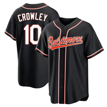 Youth Baltimore Orioles Terry Crowley ＃10 Black Replica Fashion Out Jersey