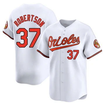 Youth Baltimore Orioles Will Robertson ＃37 White Limited Home Jersey